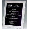 Polished Silver Picture Frame w/Black Aluminum Plate (9 1/2"x11 1/2")